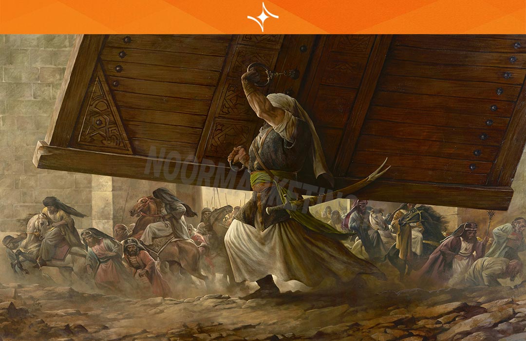 تصویر مذهبی حضرت امیرالمومین(ع) فاتح خیبر حسن روح الامین PC16